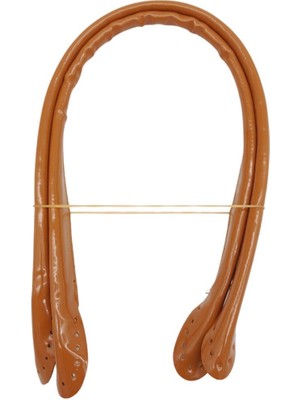 Angel Çanta Aksesuar Parlak Rugan Deri Pelikan Model Çanta Sapı Açık Taba Renk