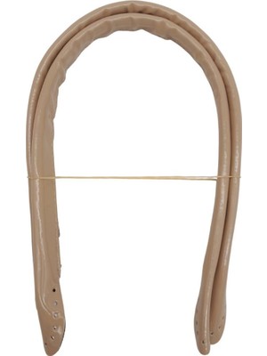 Angel Çanta Aksesuar Parlak Rugan Deri Pelikan Model Çanta Sapı Bej Renk