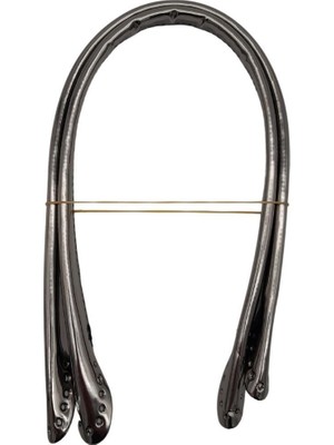 Angel Çanta Aksesuar Parlak Rugan Deri Pelikan Model Çanta Sapı Antrasit Renk