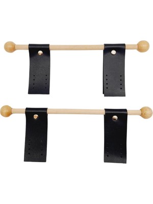 Angel Çanta Aksesuar Suni Derili Ahşap Çanta Sapı Siyah Renk