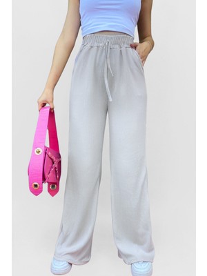 Yakamel Kadın Yüksel Bel Bol Paça Palazzo Pantolon