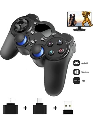 Adalia 2.4g Kablosuz Oyun Kolu Pc / Ps3 / Android Tv / Android Telefon ve Tablet Uyumlu Gamepad