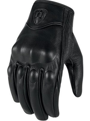 Icon Pursuit Motosiklet Eldiveni Keçi Derisi Korumalı 4 Mevsim