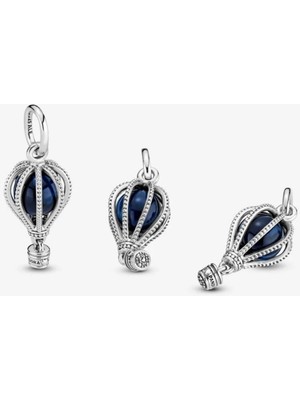 Poseidons Jewellery Mavi Sıcak Hava Balonu Charm