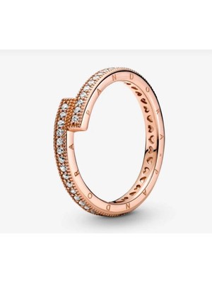 Poseidons Jewellery Işıltılı Kesişimli Yüzük