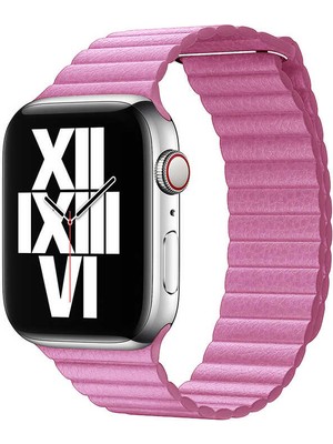 Bulut E-Ticaret Watch 40MM Uyumlu Krd-09 Deri Lop Kordon Blt Pembe