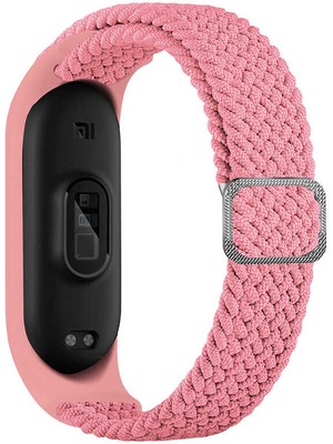 Bulut E-Ticaret Xiaomi Mi Band 3 Uyumlu Krd-49 Örgü Kordon Blt Pembe