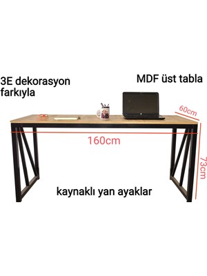 3E Dekorasyon Yapı Ofis Mobilya Takımı Kitaplık ve Çalışma Masası Çocuk Odası Takımı