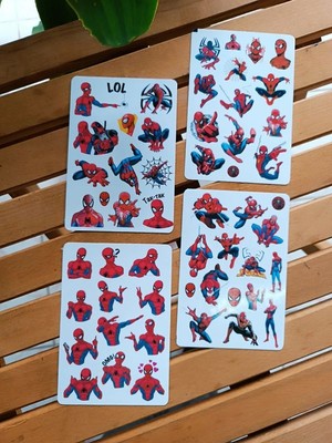 EyER Shoping Spiderman Örümcek Adam Etiket Planlayıcı Telefon Sticker Set