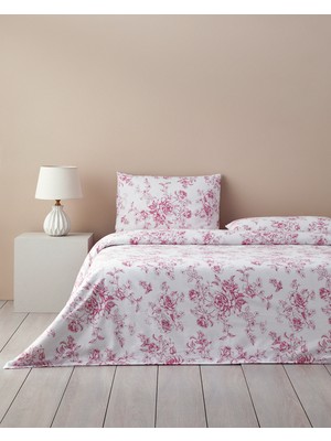 English Home Rosey Violen Tek Kişilik Nevresim Takımı Pembe