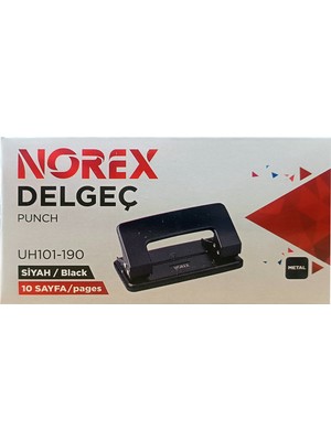 Noki Norex Siyah Metal Delgeç 10 Sayfa Kapasite ile Ofis ve Okul İçin Pratik Çözüm