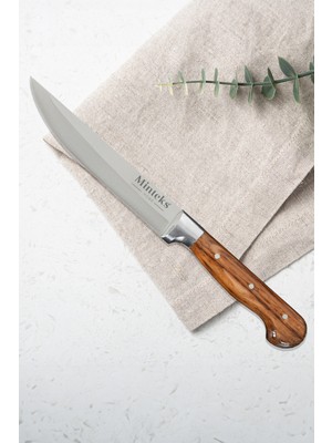 Minteks  26CM Ahşap Saplı Çelik Bilezikli Sebze Bıçağı B0241