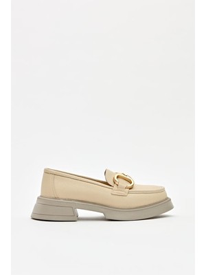 Myfit 1007 Kadın Tokalı Poli Taban Casual Ayakkabı Bej