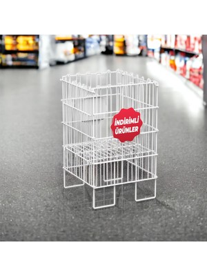 Decorelax Ürünler 40X40 Katlanır Tel Havuz Sepet Beyaz