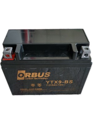 Orbus Akü 12V 9AH Amper Ytx9-Bs Motorsiklet Aküsü