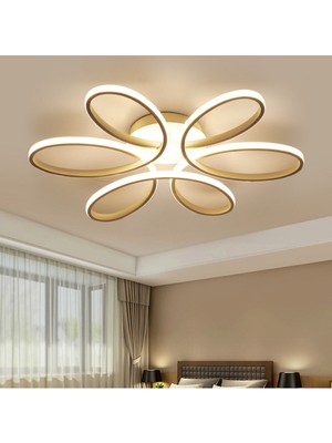 Nidage 10 Minel Dekor Papatya Gold LED 50CM, Tavan Lambası, Modern Aydınlatma, Dekoratif Şık Avize 50 x 45