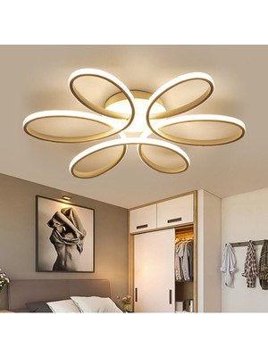 Nidage 10 Minel Dekor Papatya Gold LED 50CM, Tavan Lambası, Modern Aydınlatma, Dekoratif Şık Avize 50 x 45