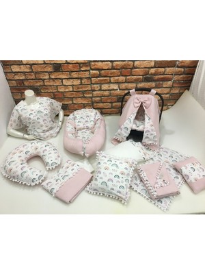 Buse Baby Home Yeşil Çok Amaçlı Babynest , Puset Örtüsü ve Minderi , Alt Açma ve Battaniye, Nevresim Takımı 15'li Set