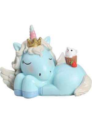 Miniminti Uyuyan Mavi Unicorn Biblo