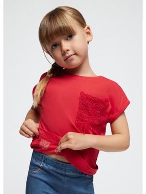 Mayoral Kız Çocuk Kırmızı Tişört