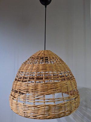 Hevsel Oymalı Rattan AVİZE-46X38CM