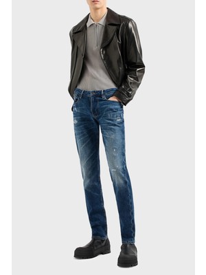 Emporio Armani J06 Düşük Bel Slim Fit Jeans Erkek Kot Pantolon 3D1J06 1D06Z 0942