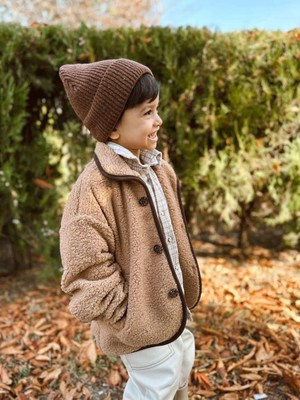 Blanie Kids Kuzu Teddy Peluş Astarlı Çocuk Mont