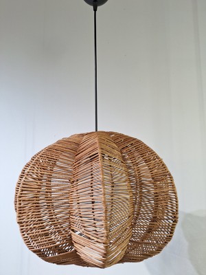 Hevsel Balon Çiçeği Rattan AVİZE-38X30CM