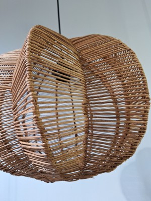 Hevsel Balon Çiçeği Rattan AVİZE-38X30CM