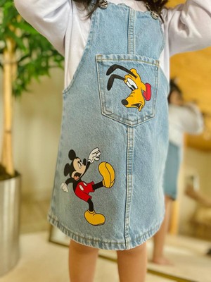 Has Kids Mickey Baskılı Denim Kız Çocuk Jile