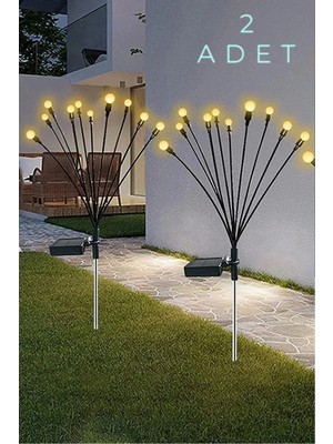 Miomi Led'li Güneş Enerjili Ateş Böceği Çiçek Lamba (2adet)