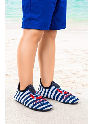 Kiko Kids Newyork Havuz Plaj Erkek Çocuk Deniz Ayakkabısı 7562 Lacivert