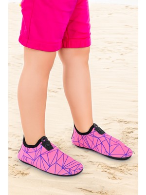 Kiko Kids Prizma Havuz Plaj Kız Çocuk Deniz Ayakkabısı 7515 Pembe - Lila
