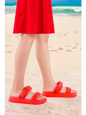 Kiko Kids Buckle Eva Plaj Havuz Okul Kreş Kız Çocuk Terlik