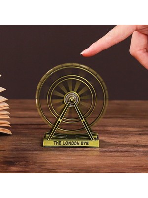 Keyfim Shop Vintage Metal Ingiltere London Eye Biblo Antik Bronz 10 cm