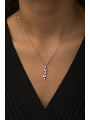 Sunshine Kadın Zirconia Taşlı Gümüş Kolye