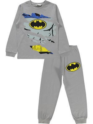 Batman Erkek Çocuk Pijama Takımı 10-13 Yaş Gri