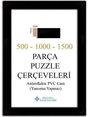 Selçuklu Sanat Puzzle Çerçevesi 30 mm 68X96 cm (2000'LIK) Siyah