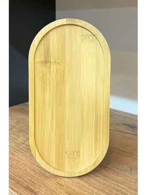 1 Bambu Yağdanlık Altlığı & Sunumluk Bambu Kahverengi