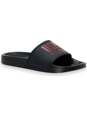 U.S. Polo Assn. Erkek Günlük Terlik Lacivert Tekstil Malzemeden Yaz Sezonu İçin Tasarlandı