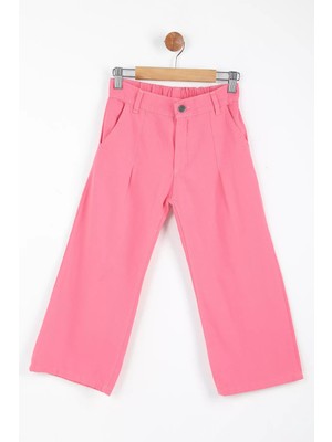 Julude Pembe Kız Çocuk Gabardin Bol Paça Pantolon P-00009422