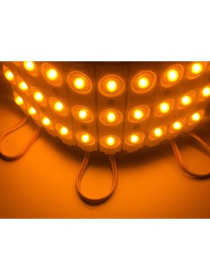 Tawitec 3’ Lü Mercek Modül LED – 1.5 Watt – 12 Volt – Smd 2835 – Amber (Sarı) - 10 Adet