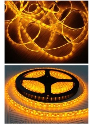 Cata 5 Metre 12 Volt Amber Renkli LED Şerit Işık 10 Çipli Yüksek Parlaklık Özelliğiyle (CT-4485)