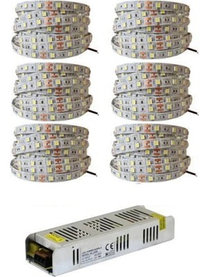 Space Shop Güven Light 30 Metre 3 Çipli Yeni Nesil Şerit LED Günışığı + 33 Amper LED Trafosu