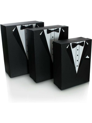 SKY Büyük Boy 3lü Damat Bohça Kolisi - Kutusu Çeyiz Bohça Seti 3lü Set