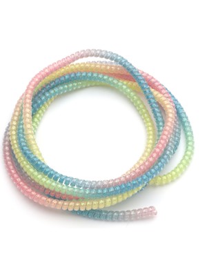 Spelt Şarj Aleti Kablosu Kablo Kordon Koruyucu Spiral Sarma Kılıf Koruma Arcenciel Glitter Simli Parıltılı