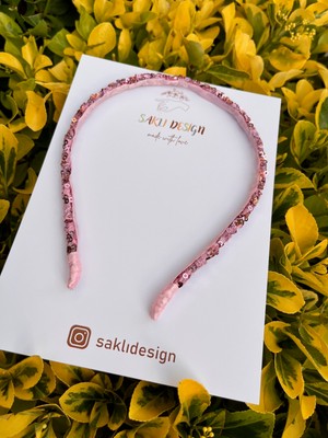 Saklı Design Saklıdesign Pembe Işıltılı Çocuk Taç