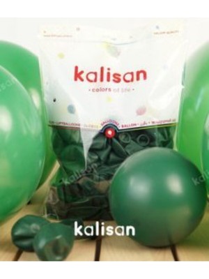 Eğlence Marketi 12 Inç Standart Boy Pastel Balon Koyu Yeşil 100 Adet