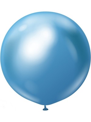 Eğlence Marketi 18 Inç 45 cm Krom Jumbo Balon Mavi Balon 1 Adet