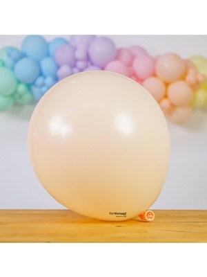 Eğlence Marketi 24 Inç 60 cm Makaron Jumbo Balon Makaron Somon 1 Adet